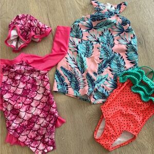 Girls Summer Beach Swimsuit Set